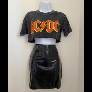 Shine Vinyl Nasty Gal Mini skirt